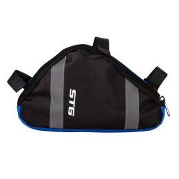 Велосумка STG мод. 12490 размер L под раму, треугольная, черная/серая