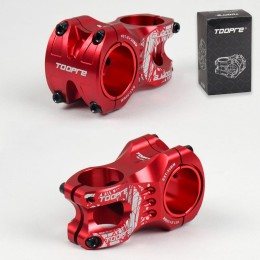 Вынос руля алюминиевый усиленный TOOPRE EXT-50. Длина: 50MM. Под руль: 31,8 ММ. 6061 T6 . TECH: CNC, красный