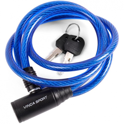 Замок 8х1200мм, синий тросик, Vinca Sport