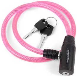 Замок 8х650мм, розовый тросик, Vinca Sport