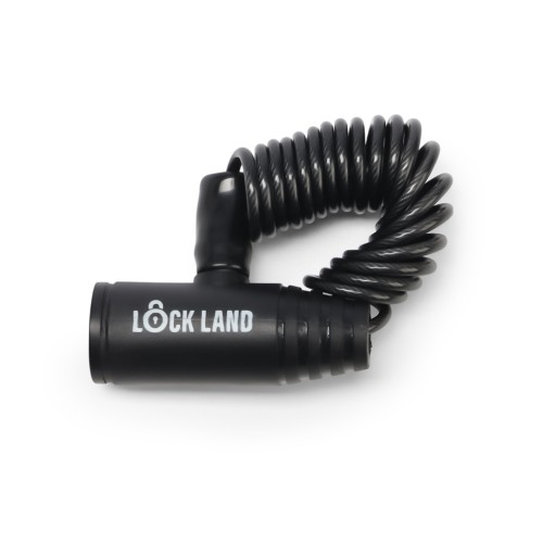 Замок навесной велосипедный LOCKLAND, пружинный, 3х1200 мм, английский ключ