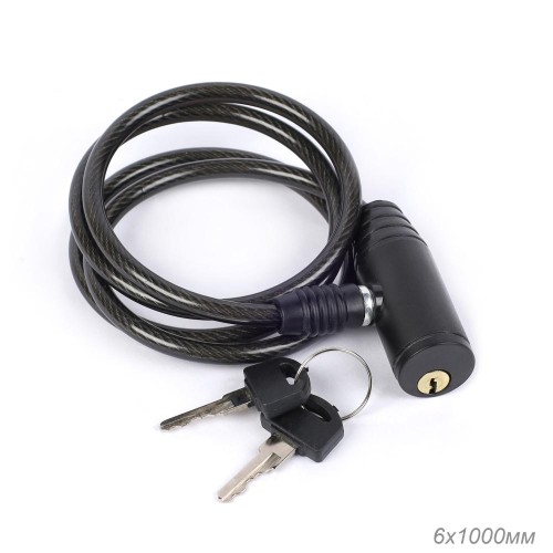 Замок с ключом KRYPTON J02-6x1000, 6х1000мм, черный
