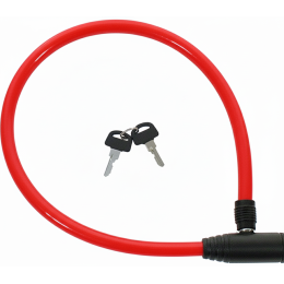 Замок-трос M-WAVE 8х600мм с ключом, красный