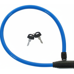 Замок-трос M-WAVE 8х600мм с ключом, синий
