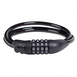 Замок-трос STG 102-705-В стальной, 8х120сm, кодовый, с креплением на раму