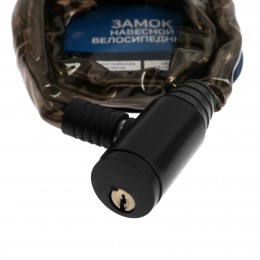 Замок-цепь ТУНДРА 3,5 x 650 мм., английский ключ 2 шт., черный