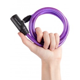 Замок велосипедный 8*1200мм, фиолетовый тросик. инд.уп. Vinca Sport