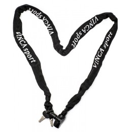 Замок-цепь 4х1200мм, черная оплетка. инд.уп. Vinca Sport