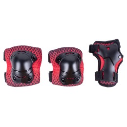 Защита Safe fit teens 1.0 (наколенники, налокотники, запястья), red