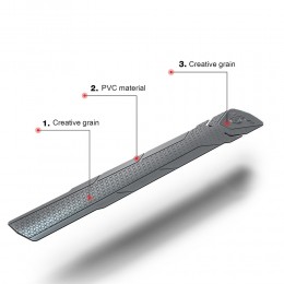 Защитная наклейка на нижнюю трубу рамы Enlee FG-60 Diamond red, ПВХ, дизайн "бриллиант", красный