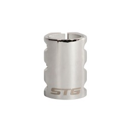 Зажим с проставкой для трюкового самоката на 3 болта для компрессии HIC, серебр.