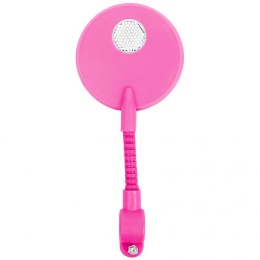 Зеркало 75мм, гибкая ножка, цвет розовый