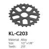 Звезда bmx 25T KENLI KL-C203 алюминий, черная