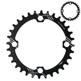 Звезда передняя COMIRON 32T NAROW WIDE, BCD104, фрезер., AL6061-T6, Fullblack. WEI-ST-32, черная