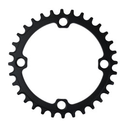 Звезда передняя COMIRON 32T NAROW WIDE, BCD104, фрезер., AL6061-T6, Fullblack. WEI-ST-32, черная