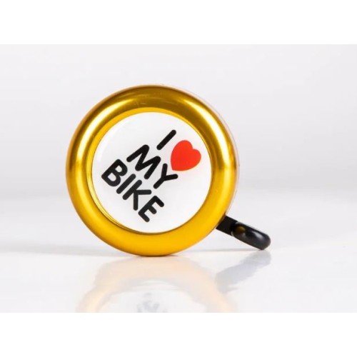 Звонок I love my bike 45A-02, золотой