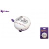 Звонок KLONK, алюминиевый, D58 мм, Classic, Ladys bike, KLK-10019 (White/Lilac)
