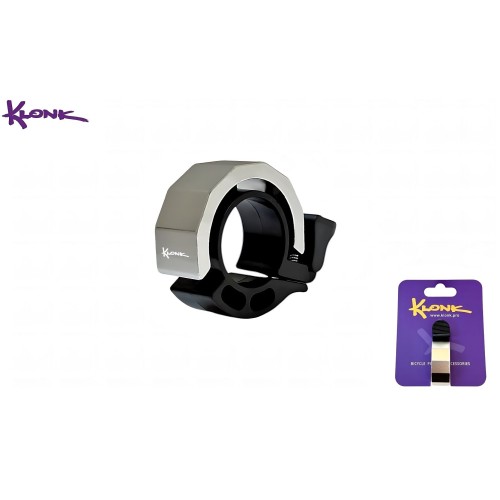 Звонок KLONK, алюминиевый, кольцевой, KLK-10023 (Silver)