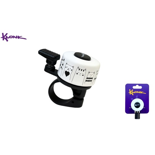 Звонок KLONK, ударный, Alu D35 мм, Котики, KLK-10016 (White)
