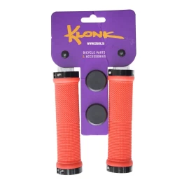 Грипсы 130 мм KLONK, два фиксирующих кольца, красные