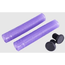 Грипсы 170 мм с барендами Tech Team FX-170, Purple (фиолетовые с блестками)
