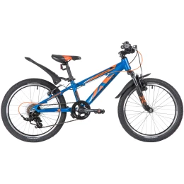 Велосипед 20" NOVATRACK EXTREME, синий/оранжевый (рама алюм)