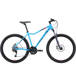 Велосипед 27,5" Stark Viva 27.4 D (2019) голубой/серый/розовый