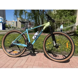 Велосипед 29" GESTALT D9055, голубой-желтый