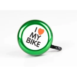 Звонок I love my bike 45A-11, зеленый